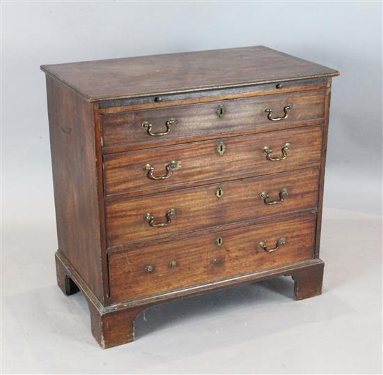 A George III mahogany chest, W.2ft 9in. D.1ft 8in. H.2ft 8in.
